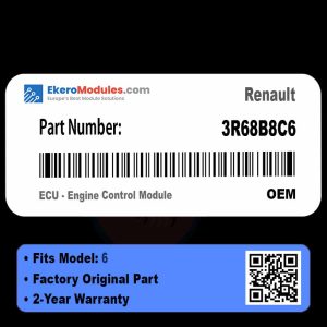 3R68B8C6 ECU - Engine Control Module | Renault 6 | Genuine OEM Part