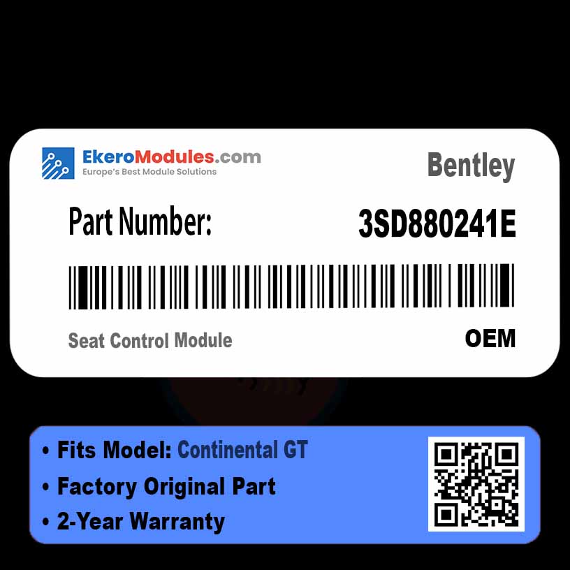 3SD880241E Seat Control Module | Bentley Continental GT | Genuine OEM Part
