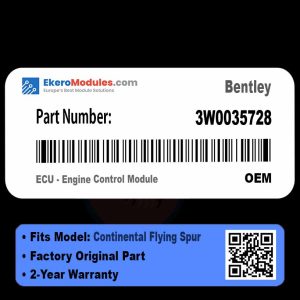 3W0035728 ECU - Engine Control Module | Bentley Continental Flying Spur | Genuine OEM Part