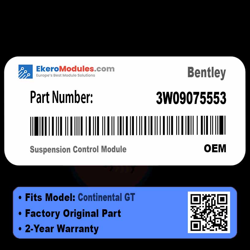 3W09075553 Suspension Control Module | Bentley Continental GT | Genuine OEM Part