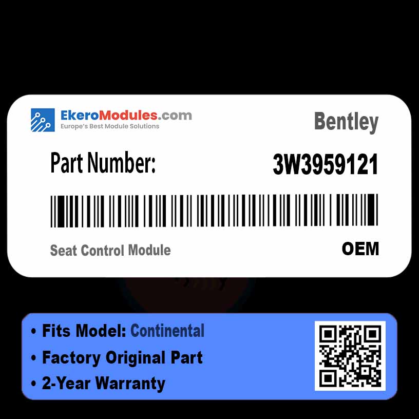 3W3959121 Seat Control Module | Bentley Continental | Genuine OEM Part