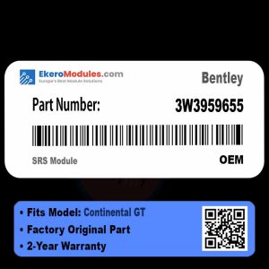 3W3959655 SRS Module | Bentley Continental GT | Genuine OEM Part