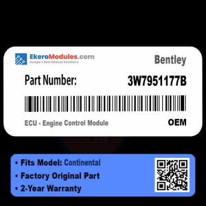 3W7951177B ECU - Engine Control Module | Bentley Continental | Genuine OEM Part