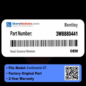 3W8880441 Seat Control Module | Bentley Continental GT | Genuine OEM Part