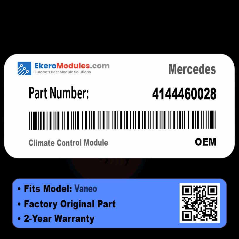 4144460028 Climate Control Module | Mercedes Vaneo | Genuine OEM Part