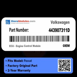 443907311D ECU - Engine Control Module | Volkswagen Passat | Genuine OEM Part