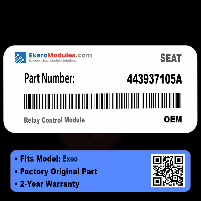 443937105A Relay Control Module | SEAT Exeo | Genuine OEM Part
