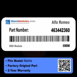 463442360 SRS Module | Alfa Romeo Stelvio | Genuine OEM Part