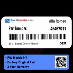 46467011 ECU - Engine Control Module | Alfa Romeo 145 | Genuine OEM Part