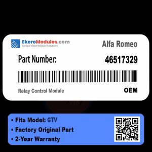 46517329 Relay Control Module | Alfa Romeo GTV | Genuine OEM Part
