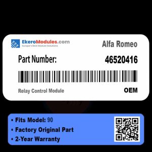 46520416 Relay Control Module | Alfa Romeo 90 | Genuine OEM Part
