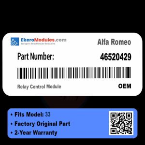 46520429 Relay Control Module | Alfa Romeo 33 | Genuine OEM Part