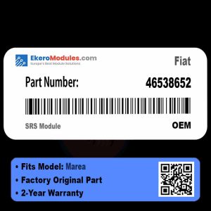 46538652 SRS Module | Fiat Marea | Genuine OEM Part