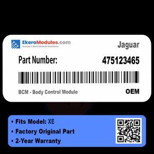 475123465 BCM - Body Control Module | Jaguar XE | Genuine OEM Part