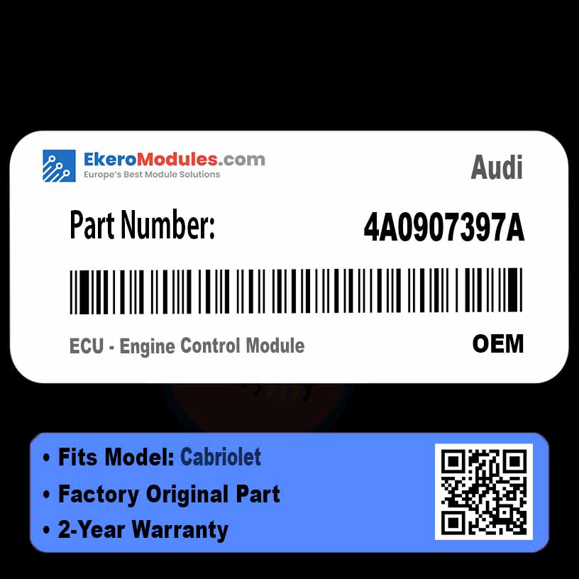 4A0907397A ECU - Engine Control Module | Audi Cabriolet | Genuine OEM Part