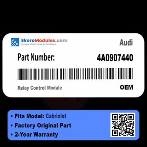 4A0907440 Relay Control Module | Audi Cabriolet | Genuine OEM Part