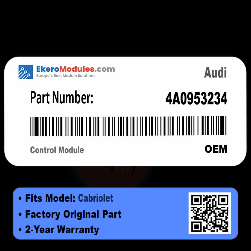 4A0953234 Control Module | Audi Cabriolet | Genuine OEM Part
