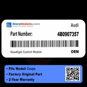 4B0907357 Headlight Control Module | Audi Coupe | Genuine OEM Part