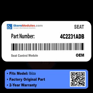 4C2231ADB Seat Control Module | SEAT Ibiza | Genuine OEM Part