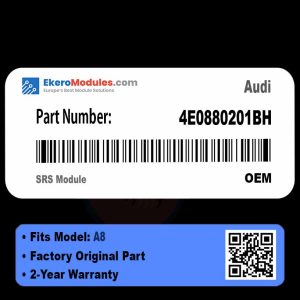 4E0880201BH SRS Module | Audi A8 | Genuine OEM Part
