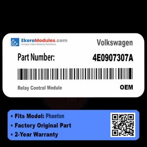 4E0907307A Relay Control Module | Volkswagen Phaeton | Genuine OEM Part