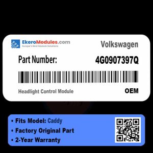 4G0907397Q Headlight Control Module | Volkswagen Caddy | Genuine OEM Part