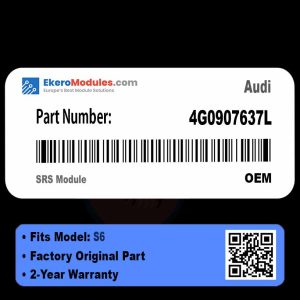 4G0907637L SRS Module | Audi S6 | Genuine OEM Part