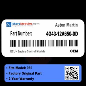 4G4312A650DD ECU - Engine Control Module | Aston Martin DB9 | Genuine OEM Part