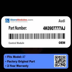 4K0907777AJ Control Module | Audi A7 | Genuine OEM Part