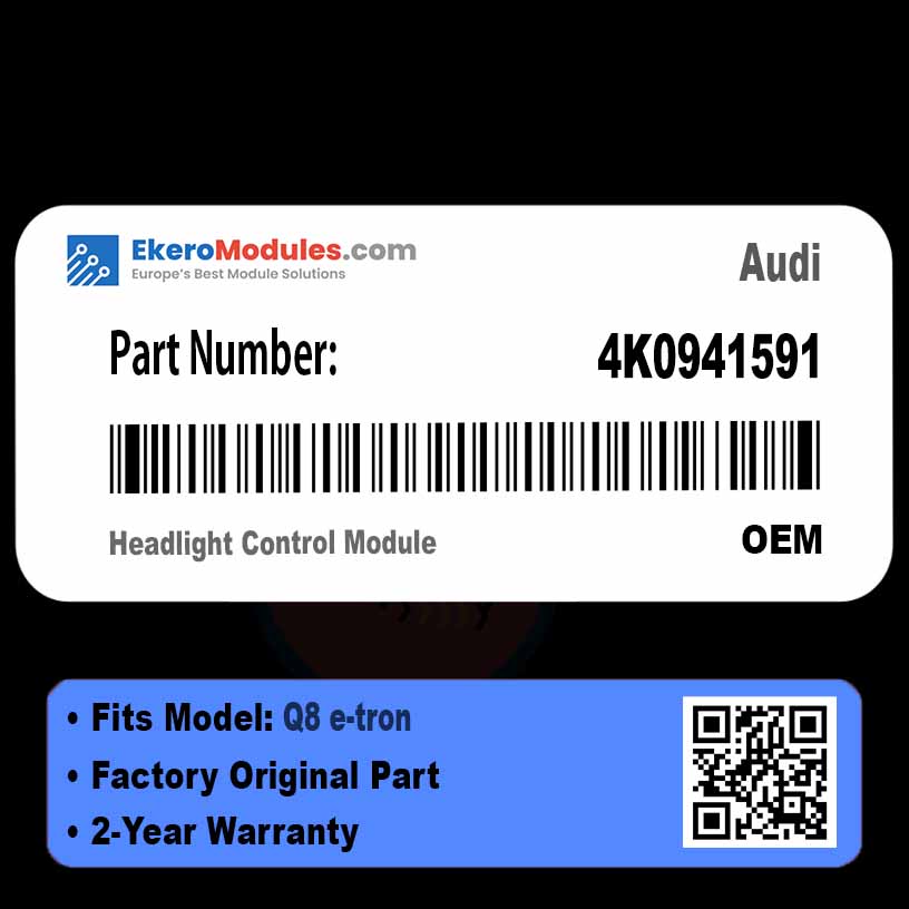 4K0941591 Headlight Control Module | Audi Q8 e-tron | Genuine OEM Part