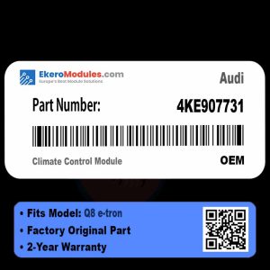 4KE907731 Climate Control Module | Audi Q8 e-tron | Genuine OEM Part