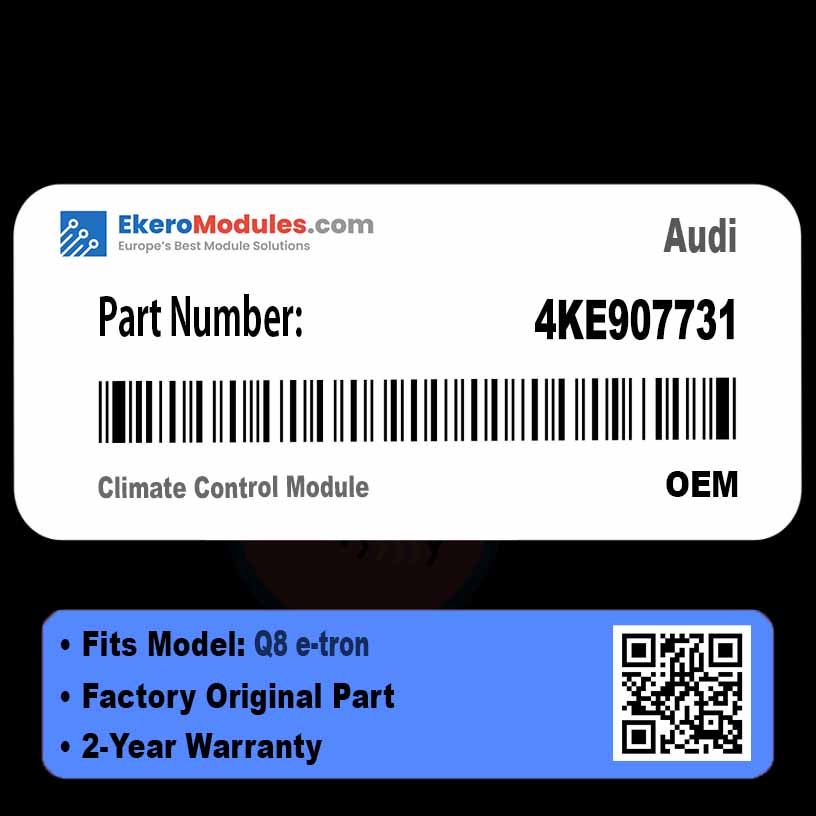 4KE907731 Climate Control Module | Audi Q8 e-tron | Genuine OEM Part