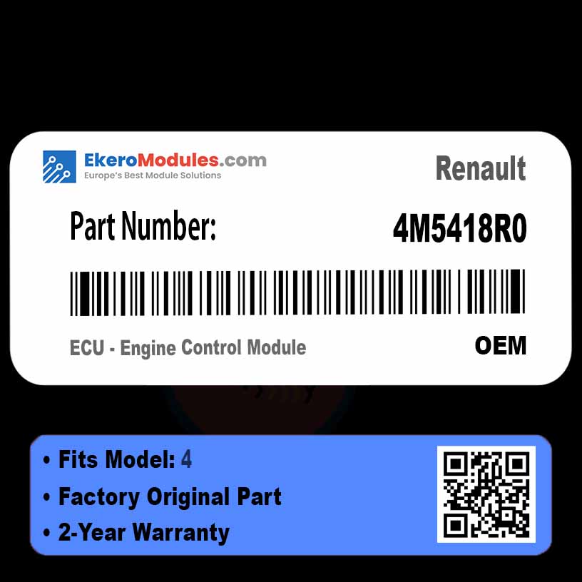4M5418R0 ECU - Engine Control Module | Renault 4 | Genuine OEM Part