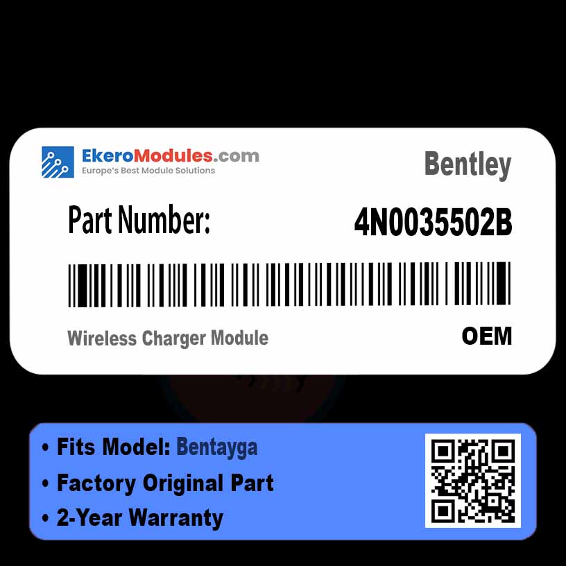 4N0035502B Wireless Charger Module | Bentley Bentayga | Genuine OEM Part