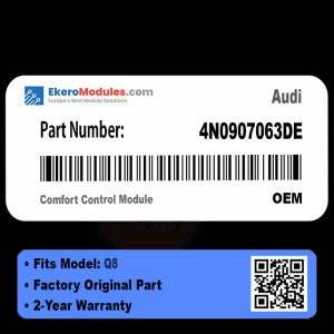 4N0907063DE Comfort Control Module | Audi Q8 | Genuine OEM Part