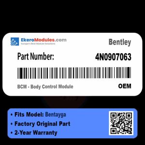 4N0907063 BCM - Body Control Module | Bentley Bentayga | Genuine OEM Part