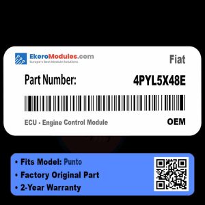 4PYL5X48E ECU - Engine Control Module | Fiat Punto | Genuine OEM Part