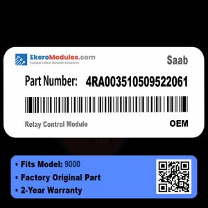 4RA003510509522061 Relay Control Module | Saab 9000 | Genuine OEM Part