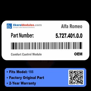 5.727.401.0.0 Comfort Control Module | Alfa Romeo 166 | Genuine OEM Part