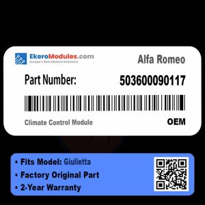 503600090117 Climate Control Module | Alfa Romeo Giulietta | Genuine OEM Part