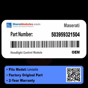 503959321504 Headlight Control Module | Maserati Levante | Genuine OEM Part