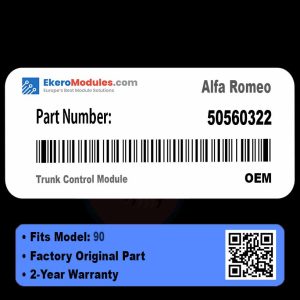 50560322 Trunk Control Module | Alfa Romeo 90 | Genuine OEM Part