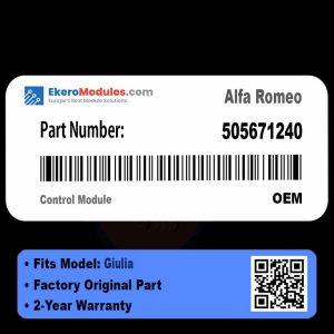 505671240 Control Module | Alfa Romeo Giulia | Genuine OEM Part