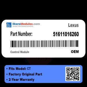 51611016260 Control Module | Lexus CT | Genuine OEM Part