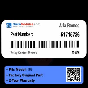 51715726 Relay Control Module | Alfa Romeo 156 | Genuine OEM Part