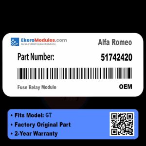 51742420 Fuse Relay Module | Alfa Romeo GT | Genuine OEM Part
