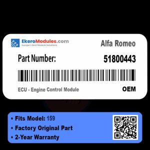 51800443 ECU - Engine Control Module | Alfa Romeo 159 | Genuine OEM Part