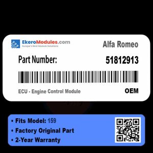51812913 ECU - Engine Control Module | Alfa Romeo 159 | Genuine OEM Part
