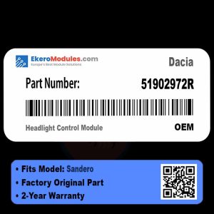 51902972R Headlight Control Module | Dacia Sandero | Genuine OEM Part