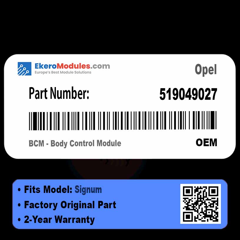 519049027 BCM - Body Control Module | Opel Signum | Genuine OEM Part